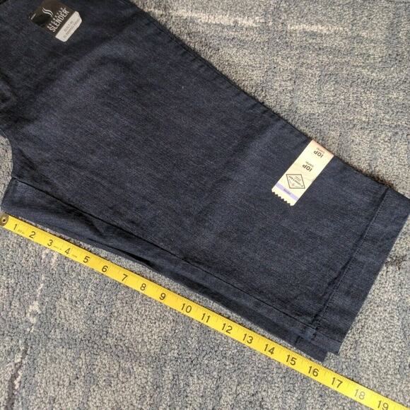 St Johns Bay Secretly Slender Denim Capri Jeans Mid Stretch Women 10P Slimming - Picture 6 of 9